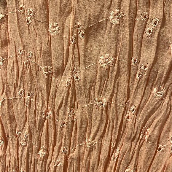 🏷️ Final Price Clearance - Peach top with ruffled cap sleeves - Sunny Taylor 3X - Picture 7 of 8